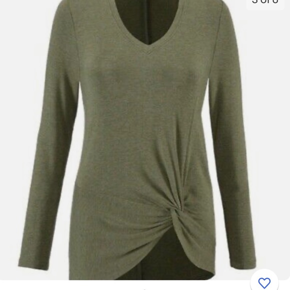 EUC CAbi Reveal Twist sage green tee - Large - Picture 3 of 3
